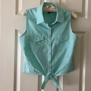 Gingham Sleeveless Top by Forever 21 Size Medium